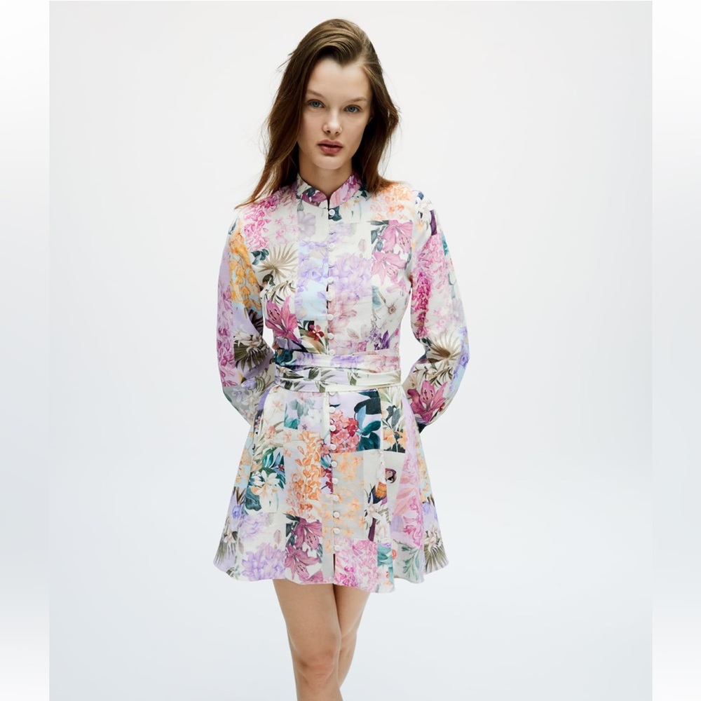 Zara Long sleeve floral dress